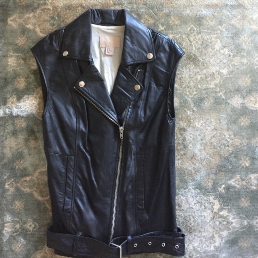 Black Leather Vest